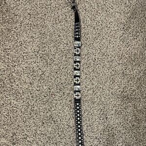 Black and Silver Rhinestone Belt
